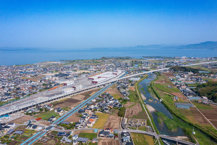 大村市街地空撮